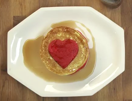Pancake recipe for valentines Day